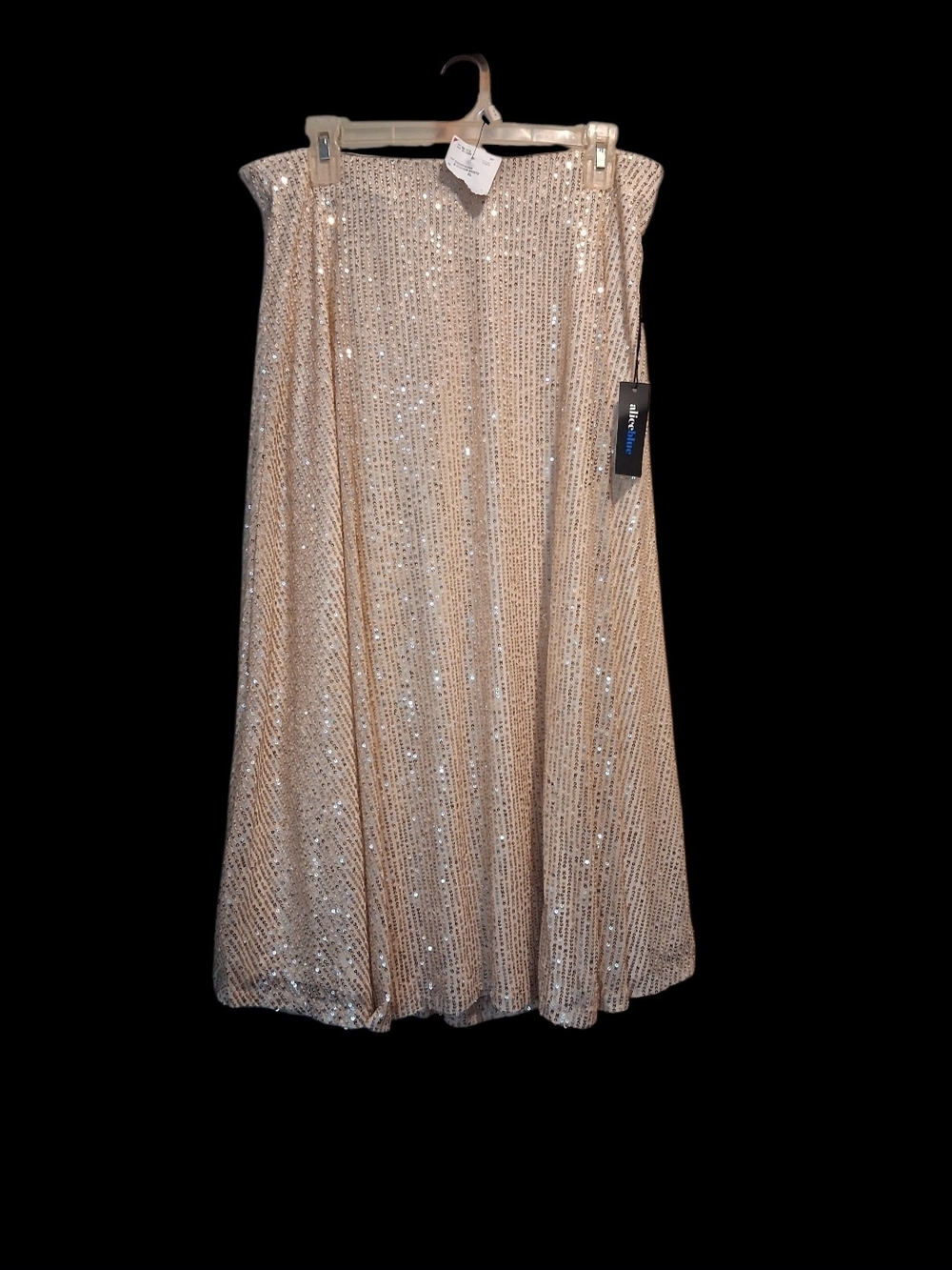 Alice Blue  Champagne Sequin Skirt